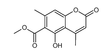 5-hydroxy-4,7-dimethyl-2-oxo-2H-chromene-6-carboxylic acid methyl ester结构式