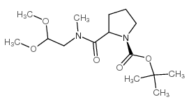 n-boc-d-proline (2,2-dimethoxy-ethyl)-methylamide结构式