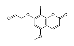 2-(8-iodo-5-methoxy-2-oxochromen-7-yloxy)ethanal Structure