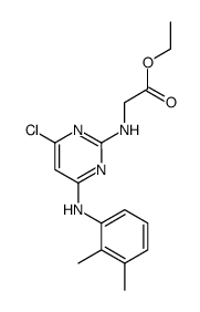 N-[4-chloro-6-(2,3-xylidino)-2-pyrimidinyl]-aminoacetic acid, ethyl ester结构式