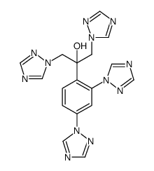 α-[2,4-双(1H-1,2,4-三唑-1-基)苯基]-α-(1H-1,2,4-三唑-1-基甲基)-1H-1,2, 4-三唑-1-乙醇结构式