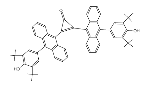 Bis-<10-(3,5-di-tert-butyl-4-hydroxyphenyl)-9-anthryl>-cyclopropenone Structure