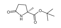 tert-butyl (S)-2-methyl-5-oxopyrrolidine-2-carboxylate结构式
