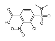 3-chloro-4-(dimethylsulfamoyl)-2-nitrobenzoic acid Structure