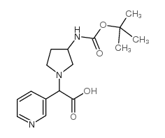 (3-Boc-氨基-1-吡咯烷)-吡啶-3-乙酸结构式
