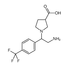 1-[2-氨基-1-(4-三氟甲基-苯基)-乙基]-吡咯烷-3-羧酸结构式