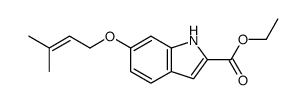 ethyl 6-(3-methylbut-2-enoxy)-1H-indole-2-carboxylate结构式