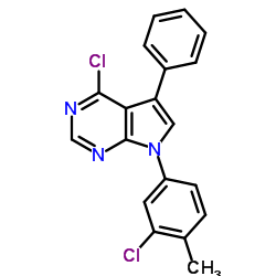 4-Chloro-7-(3-chloro-4-methylphenyl)-5-phenyl-7H-pyrrolo[2,3-d]pyrimidine Structure