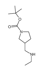 3-[(乙基氨基)甲基]-1-吡咯烷甲酸叔丁酯结构式