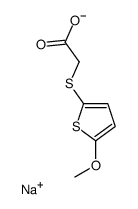 sodium,2-(5-methoxythiophen-2-yl)sulfanylacetate Structure