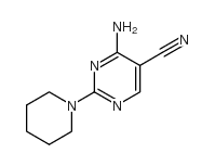 4-氨基-2-(1-哌啶基)嘧啶-5-腈结构式