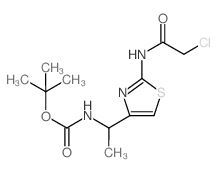 tert-butyl (1-(2-(2-chloroacetamido)thiazol-4-yl)ethyl)carbamate Structure