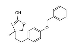 (4R)-4-methyl-4-[2-(4-phenylmethoxyphenyl)ethyl]-1,3-oxazolidin-2-one结构式