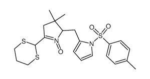 2,3,4,5-tetrahydro-3,3-dimethyl-1-(1,3-dithian-2-yl)-N11-p-tosyldipyrrin N10-oxide Structure