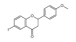 6-iodo-2-(4-methoxyphenyl)-2,3-dihydrochromen-4-one结构式