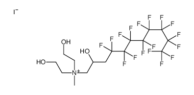 (4,4,5,5,6,6,7,7,8,8,9,9,10,10,11,11,11-heptadecafluoro-2-hydroxyundecyl)bis(2-hydroxyethyl)methylammonium iodide结构式