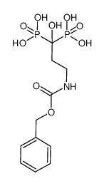 [3-(benzyloxycarbonylamino)-1-hydroxy-1-phosphonopropyl]phosphonic acid结构式