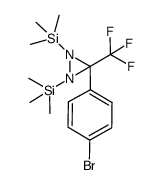 3-(4-bromophenyl)-3-(trifluoromethyl)-1,2-bis(trimethylsilyl)diaziridine Structure