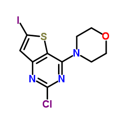 2-Chloro-6-iodo-4-(4-morpholinyl)thieno[3,2-d]pyrimidine Structure