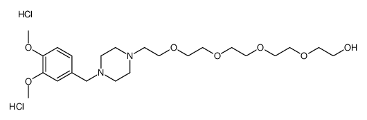 2-[2-[2-[2-[2-[4-[(3,4-dimethoxyphenyl)methyl]piperazin-1-yl]ethoxy]ethoxy]ethoxy]ethoxy]ethanol,dihydrochloride Structure