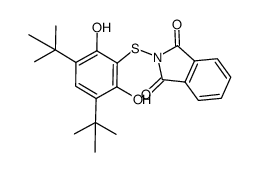 2-(3,5-di-tert-butyl-2,6-dihydroxyphenylthio)isoindoline-1,3-dione Structure