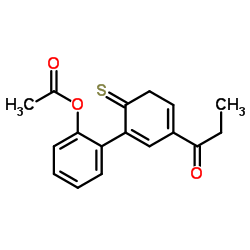 2-苯硫基-5-丙酰基苯基乙酸结构式
