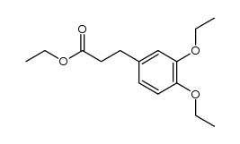 3-(3,4-diethoxyphenyl)propionic acid ethyl ester结构式