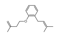 1-(3-methyl-3-buten-1-yl) oxy-2-(3-methyl-2-buten-1-yl)-benzene结构式