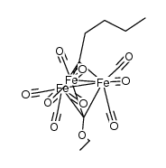 Fe3(CO)9(μ3-COEt)(μ3-C(CH2)3CH3) Structure