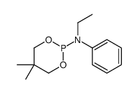 N-ethyl-5,5-dimethyl-N-phenyl-1,3,2-dioxaphosphinan-2-amine结构式