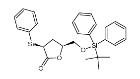 5-O-(tert-butyldiphenylsilyl)-3-deoxy-2-Se-phenyl-2-seleno-D-threo-pentonic acid γ-lactone Structure