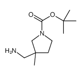 tert-butyl 3-(aminomethyl)-3-methylpyrrolidine-1-carboxylate structure