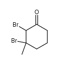 2,3-dibromo-3-methyl-cyclohexanone结构式