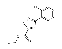 ethyl 3-(o-hydroxyphenyl)isothiazole-5-carboxylate结构式