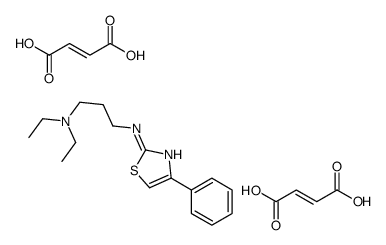 (E)-but-2-enedioic acid,N',N'-diethyl-N-(4-phenyl-1,3-thiazol-2-yl)propane-1,3-diamine结构式