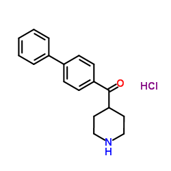 4-Biphenylyl(4-piperidinyl)methanone hydrochloride (1:1) Structure