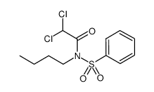 N-butyl-2,2-dichloro-N-(phenylsulfonyl)acetamide结构式