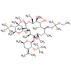 6-O-Methyl-2',4''-bis-O-(trimethylsilyl)-9-[O-(1-ethoxy-1-methylethyl)oxime]-Erythromycin Structure