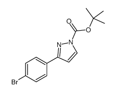 3-(4-溴苯基)-1H-吡唑-1-羧酸叔丁酯结构式