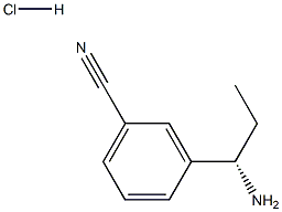 3-[(1S)-1-AMINOPROPYL]BENZONITRILE HYDROCHLORIDE Structure