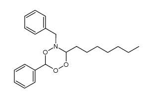 trans-Dihydro-3-phenyl-5-(phenylmethyl)-6-heptyl-1,2,4,5-trioxazine Structure