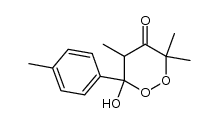 6-hydroxy-3,3,5-trimethyl-6-(p-tolyl)-1,2-dioxan-4-one结构式