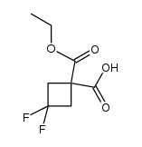 1-(ethoxycarbonyl)-3,3-difluorocyclobutanecarboxylic acid Structure