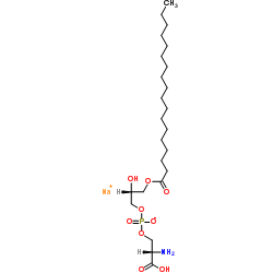 Sodium O-{[(2R)-2-hydroxy-3-(stearoyloxy)propoxy]phosphinato}-L-serine Structure