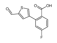 4-fluoro-2-(5-formylthiophen-3-yl)benzoic acid Structure