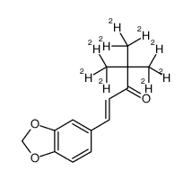 1-(3,4-Methylenedioxyphenyl)-4,4-dimethyl-d6-pent-1-en-3-one-d3结构式