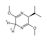 (3S)-(6,6-2H2)-3,6-dihydro-2,5-dimethoxy-3-(1-methylethyl)pyrazine结构式