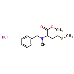 Methyl N-benzyl-N-methyl-L-methioninate hydrochloride (1:1) Structure
