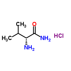 D-缬氨酰胺盐酸盐结构式