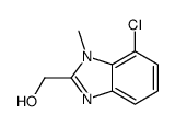 (7-氯-1-甲基-1H-苯并[d]咪唑-2-基)甲醇结构式